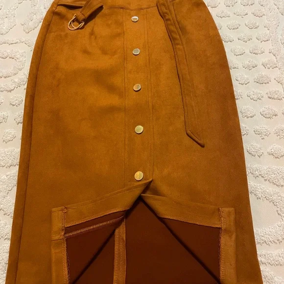 Marc New York Faux Suede Pencil Skirt Size XS - Picture 2 of 6